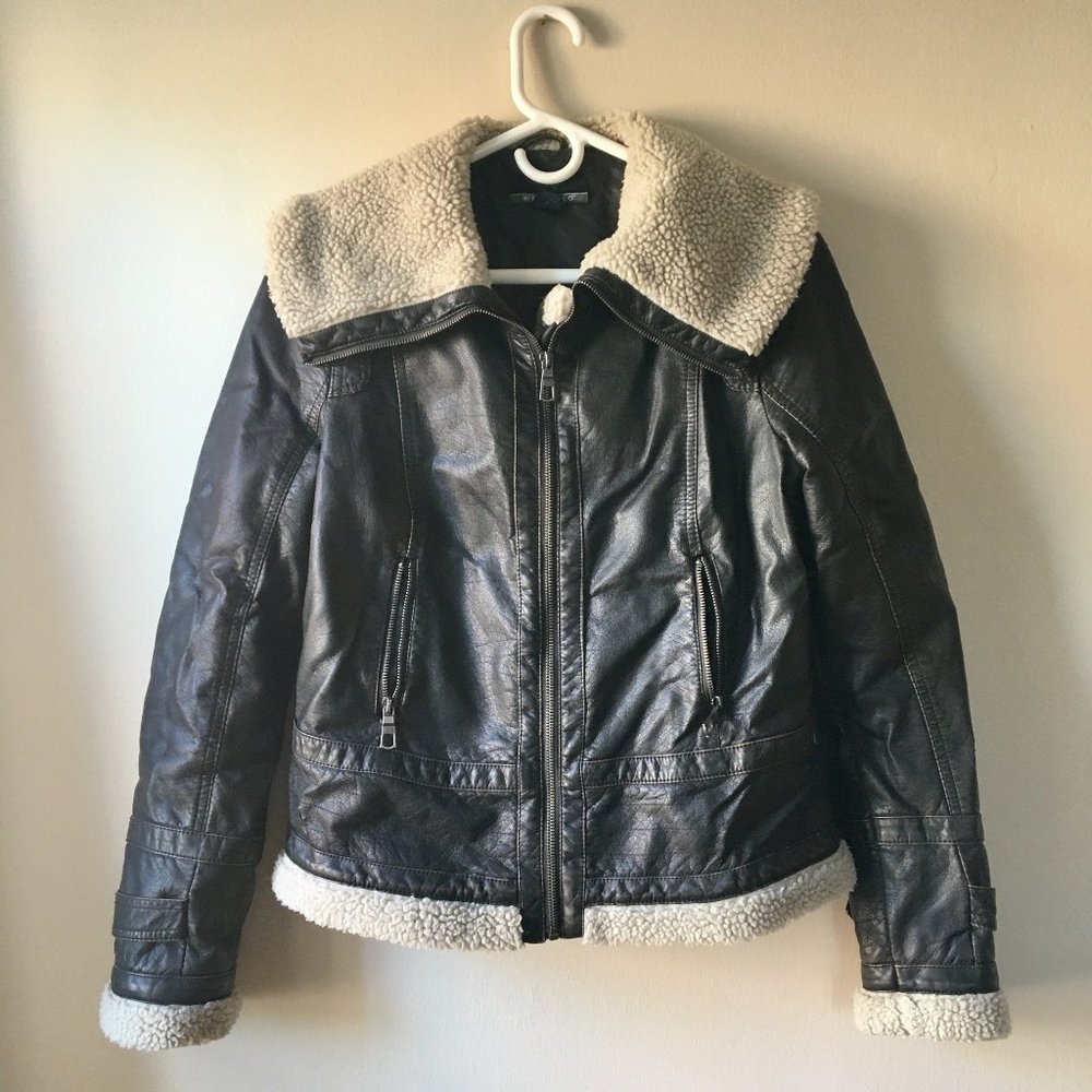 Warm brown aviator jacket